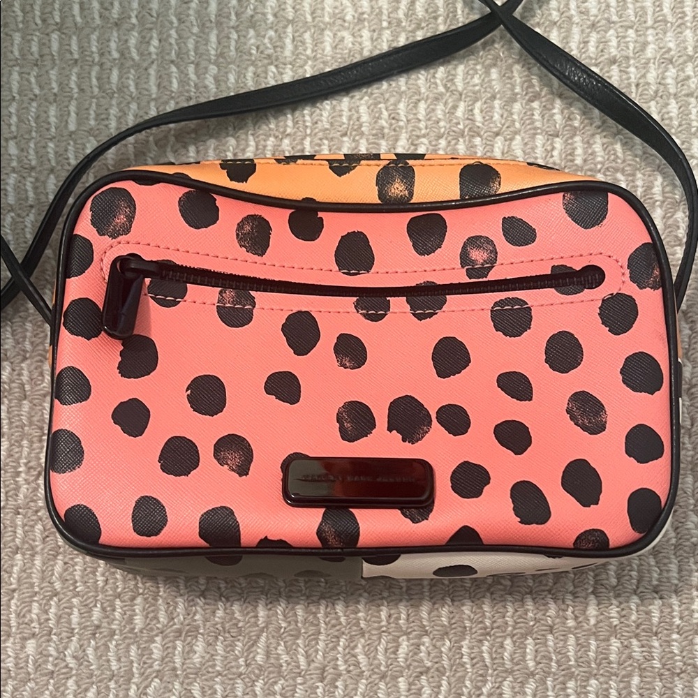Marc By Marc Jacobs Pink and Black Polka Dot Crossbody Bag